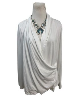 NWT Express White Draped Blouse
